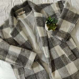 VINTAGE PLAID LONG COAT